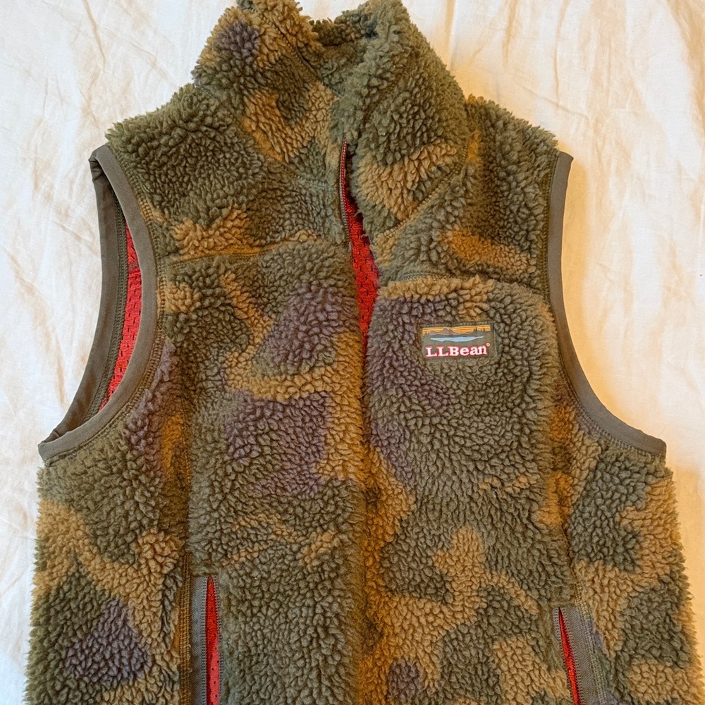 L.L. Bean women’s Camouflage Camo Fleece Vest
